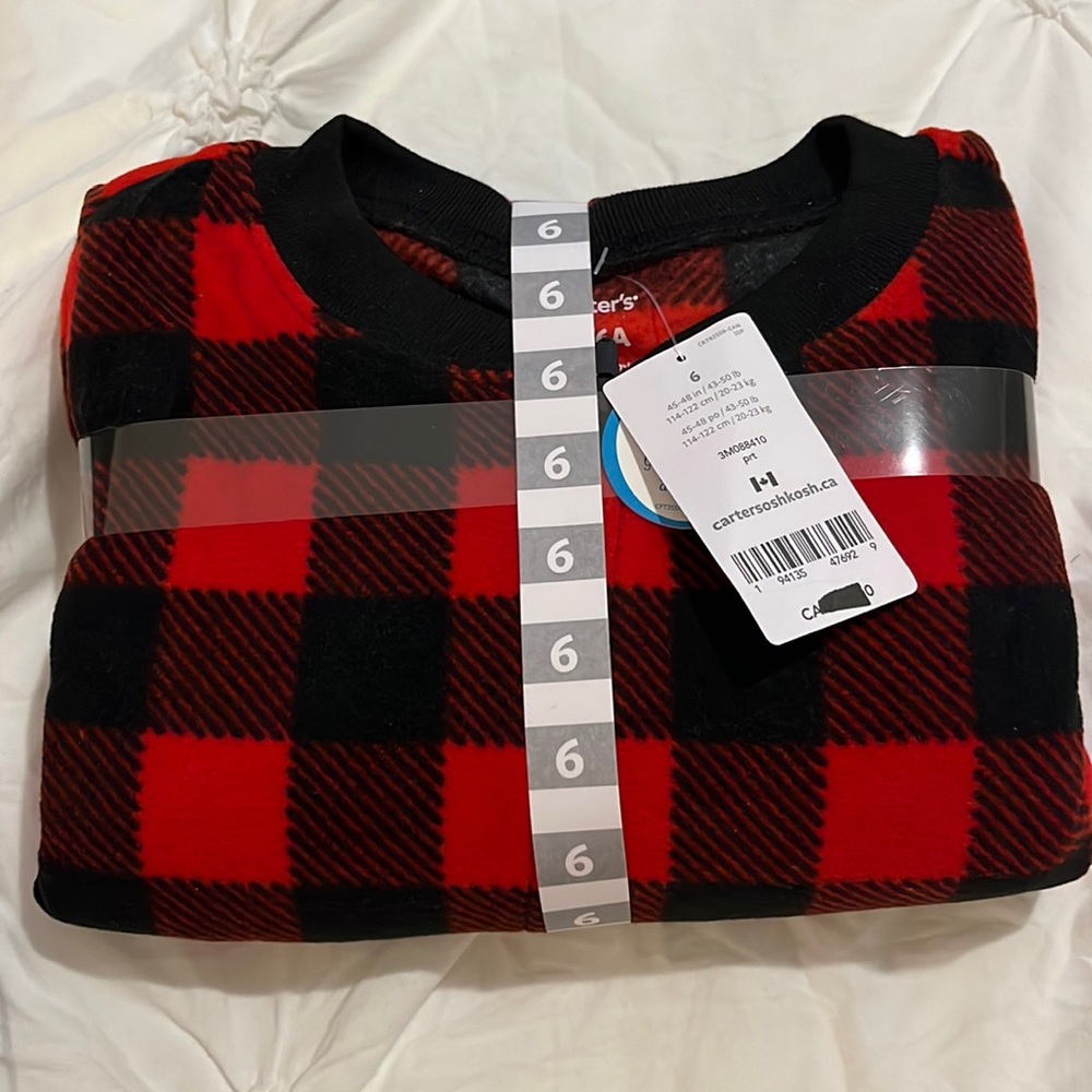 Carters footed fleece PJs - size 6